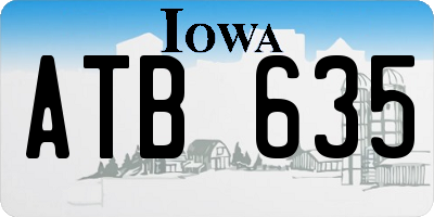 IA license plate ATB635