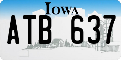 IA license plate ATB637