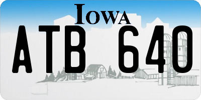IA license plate ATB640
