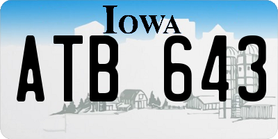 IA license plate ATB643