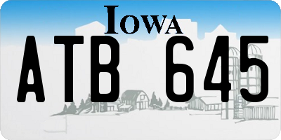 IA license plate ATB645