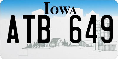IA license plate ATB649
