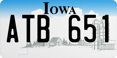 IA license plate ATB651