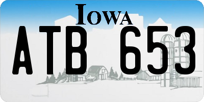 IA license plate ATB653