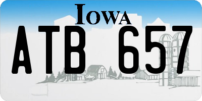 IA license plate ATB657