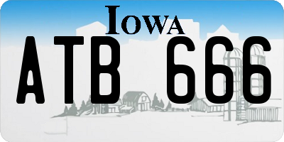 IA license plate ATB666