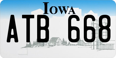 IA license plate ATB668