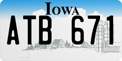 IA license plate ATB671