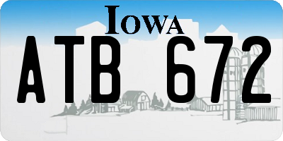 IA license plate ATB672