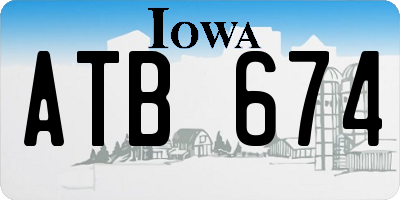 IA license plate ATB674