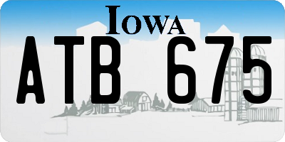 IA license plate ATB675