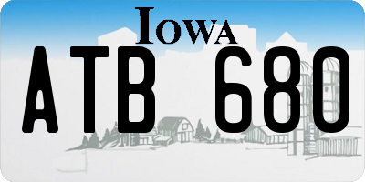IA license plate ATB680