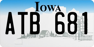 IA license plate ATB681