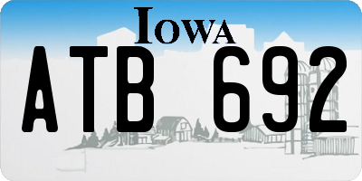 IA license plate ATB692