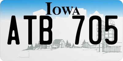 IA license plate ATB705