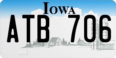 IA license plate ATB706