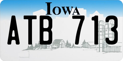 IA license plate ATB713