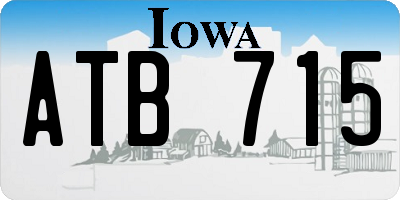 IA license plate ATB715