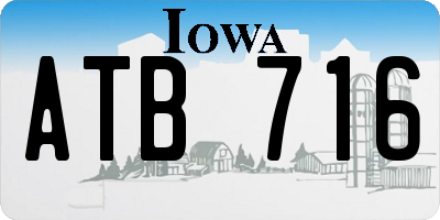 IA license plate ATB716