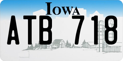 IA license plate ATB718