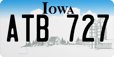 IA license plate ATB727