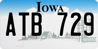IA license plate ATB729
