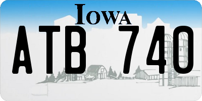 IA license plate ATB740