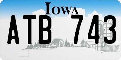 IA license plate ATB743