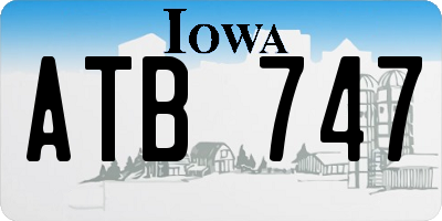 IA license plate ATB747
