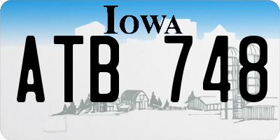 IA license plate ATB748