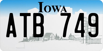IA license plate ATB749