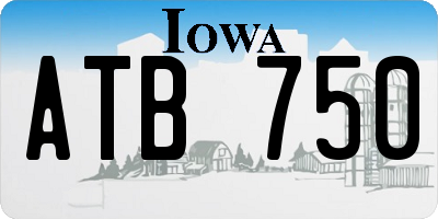 IA license plate ATB750