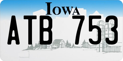 IA license plate ATB753