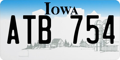 IA license plate ATB754