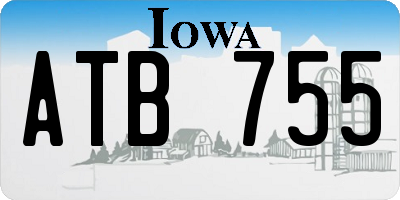 IA license plate ATB755