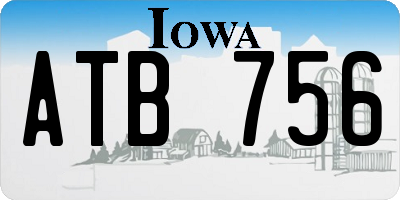 IA license plate ATB756