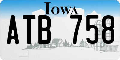 IA license plate ATB758