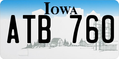 IA license plate ATB760