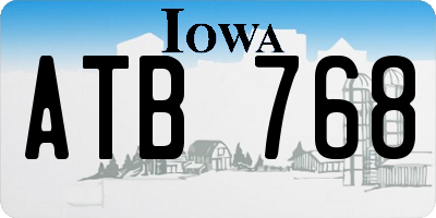 IA license plate ATB768