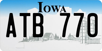 IA license plate ATB770