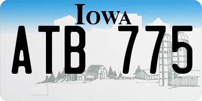 IA license plate ATB775