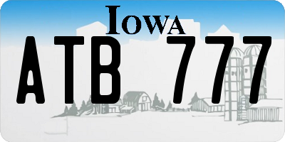 IA license plate ATB777