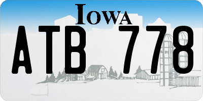 IA license plate ATB778