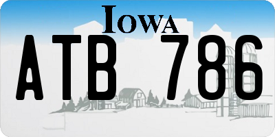 IA license plate ATB786
