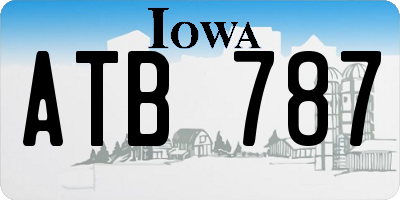 IA license plate ATB787