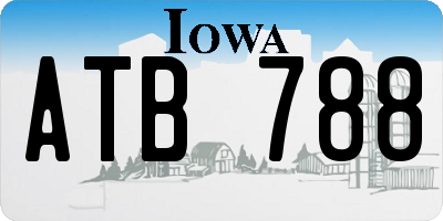 IA license plate ATB788