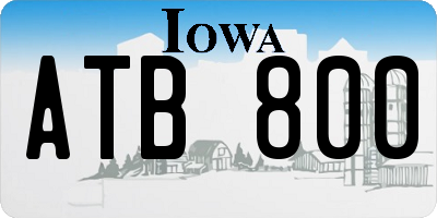 IA license plate ATB800