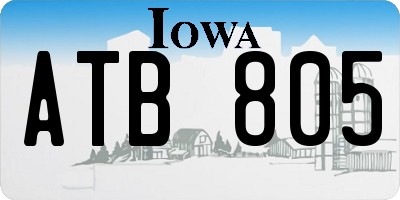 IA license plate ATB805
