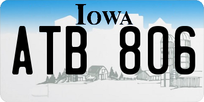 IA license plate ATB806