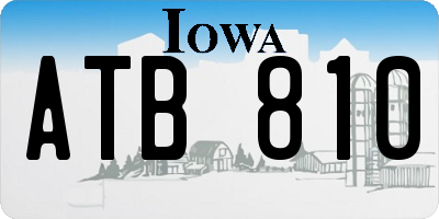 IA license plate ATB810